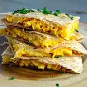 Macaroni and Cheese Quesadilla