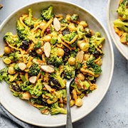 Broccoli and Lentil Salad With Curried Tahini and Dates