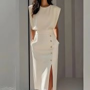 Buttons on Front of Skirt Only