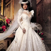 80s Glam Wedding Dress