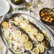 Trout Poached in Wine