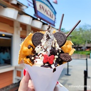 Mickey Cookie Waffle Sundae