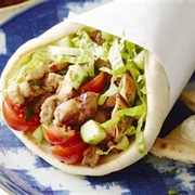 Naf Naf Grill Chicken Shawarma in a Pita