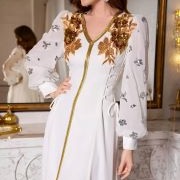 Metallic Cord Decorating Wedding Dress