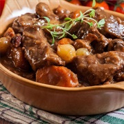 Braised Seitan With Portobello Mushrooms and Tomatoes
