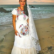 Mexican Embroidery Wedding Dress