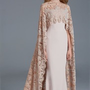 Scallop Edge Wedding Cape