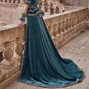 Velvet Train Wedding Dress