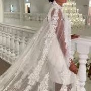 Long Cape With Short Dress