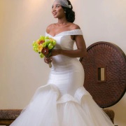 Mermaid Gown With Curved, Beaded Flair