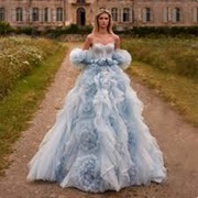 Ruffle Swirls on Wedding Dress