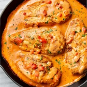 Creamy Herbed Chicken and Tomatoes