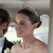 Fringe Tiara on Bride