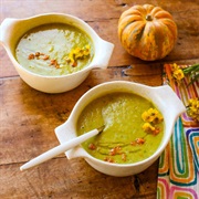 Carnival Squash and Green Banana Soup