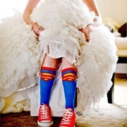 Knee Socks With Wedding Gown