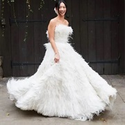 Full Feather Wedding Dress