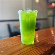 Honeydew Boba Tea With Kiwi Boba