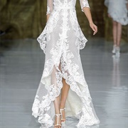 Waterfall Hemline Wedding Dress