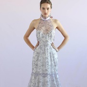 Halter Top With Ribbon Around Neck