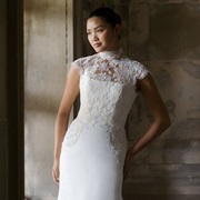 Straight Bodice Under Lace Neck