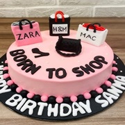 Shopping Theme for Birthday Cake