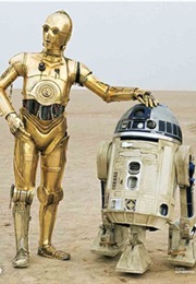 R2D2 and C3PO in Star Wars (1977)