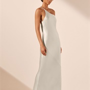 One Shoulder Spaghetti Strap Dress