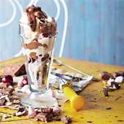 Rocky Road Ice Cream Sundae