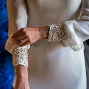 Beaded Sleeve Cuffs on Wedding Dress