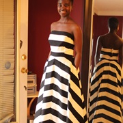 Horizontal Stripes on Dress