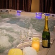Drink Champagne in a Hot Tub