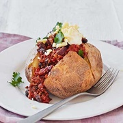 Jacket Potato With Chilli & Cheese