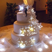 Wedding Cake With Lights