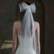 Layered Hair Bow for Bride