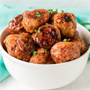 Slow-Cooked Firecracker Chicken Meatballs