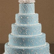 Wedding Cake Covered in Piping