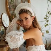 French Hood Headpiece for Bride