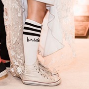 Retro Athletic Style Socks for Bride