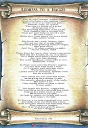 Read 'Address to a Haggis'