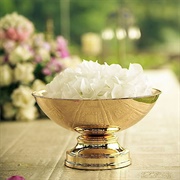 Metal Bowl Used in Centerpieces