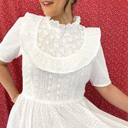 Round, Bib Ruffle on Bodice