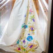 Hand Painted Train on Wedding Dress