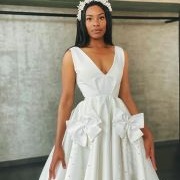 Bows on Pockets, Wedding Gown