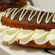 Cream Bun With Chocolate Icing