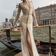 Piping Detailing on Wedding Gown