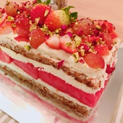 Watermelon Strawberry Cake