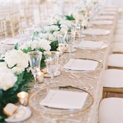 Simple Folded Napkin at Place Setting