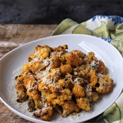 Roasted Cauliflower With Caper Raisin Vinaigrette