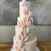 Edible Paper Flower Petals on Cake
