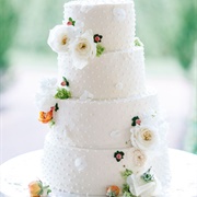 Swiss Dot Wedding Cake